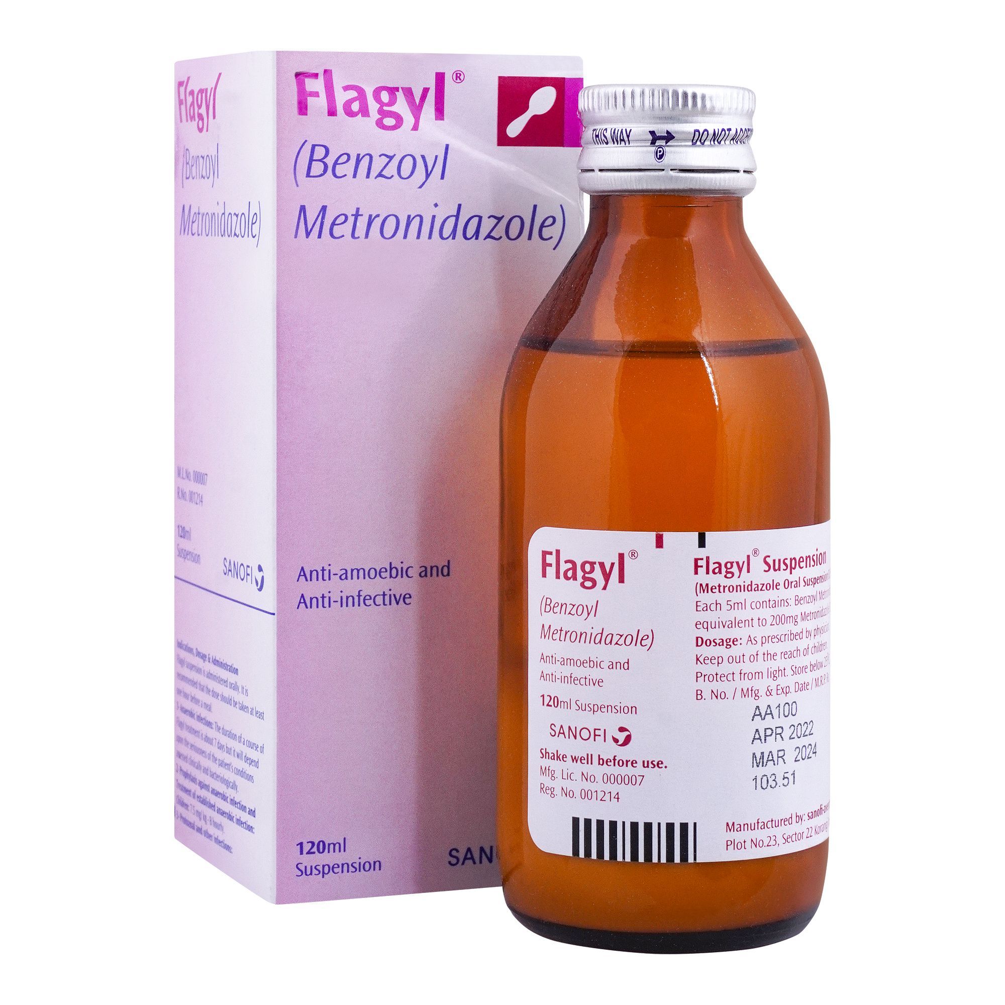 Flagyl Syp 120ml Buy Online At Hpharmacy