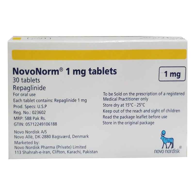 NOVONORM 1MG TAB - Buy Online At HPharmacy