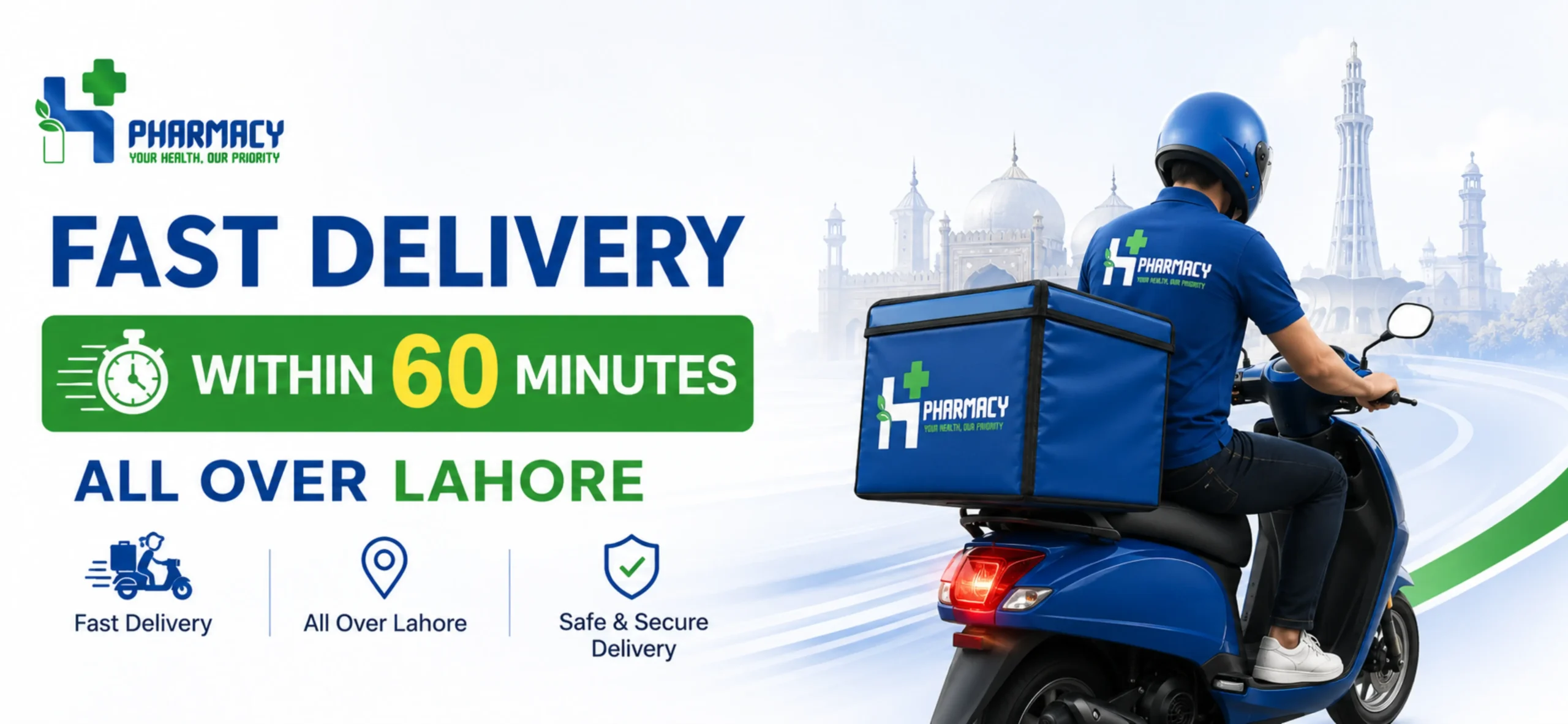 60 minutes fast medicine delivery in Lahore - Hpharmacy